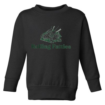 Rolling Fatties Cat Funny Cute Toddler Sweatshirt