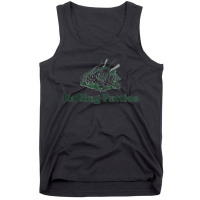 Rolling Fatties Cat Funny Cute Tank Top