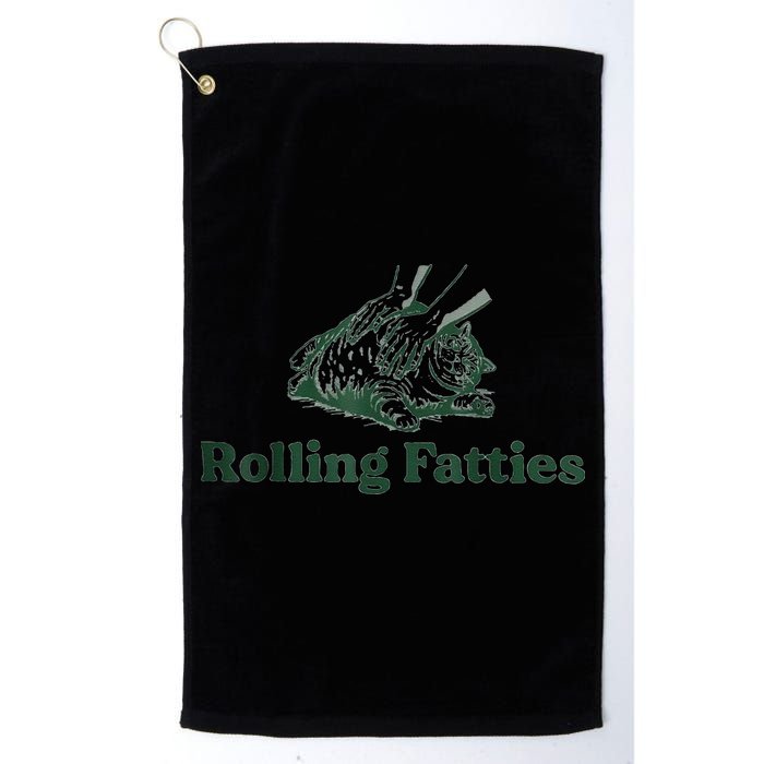 Rolling Fatties Cat Funny Cute Golf Towel