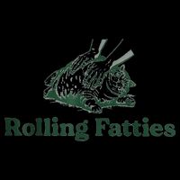 Rolling Fatties Cat Funny Cute Cropped Pullover Crew
