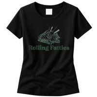 Rolling Fatties Cat Funny Cute Womens T-Shirt