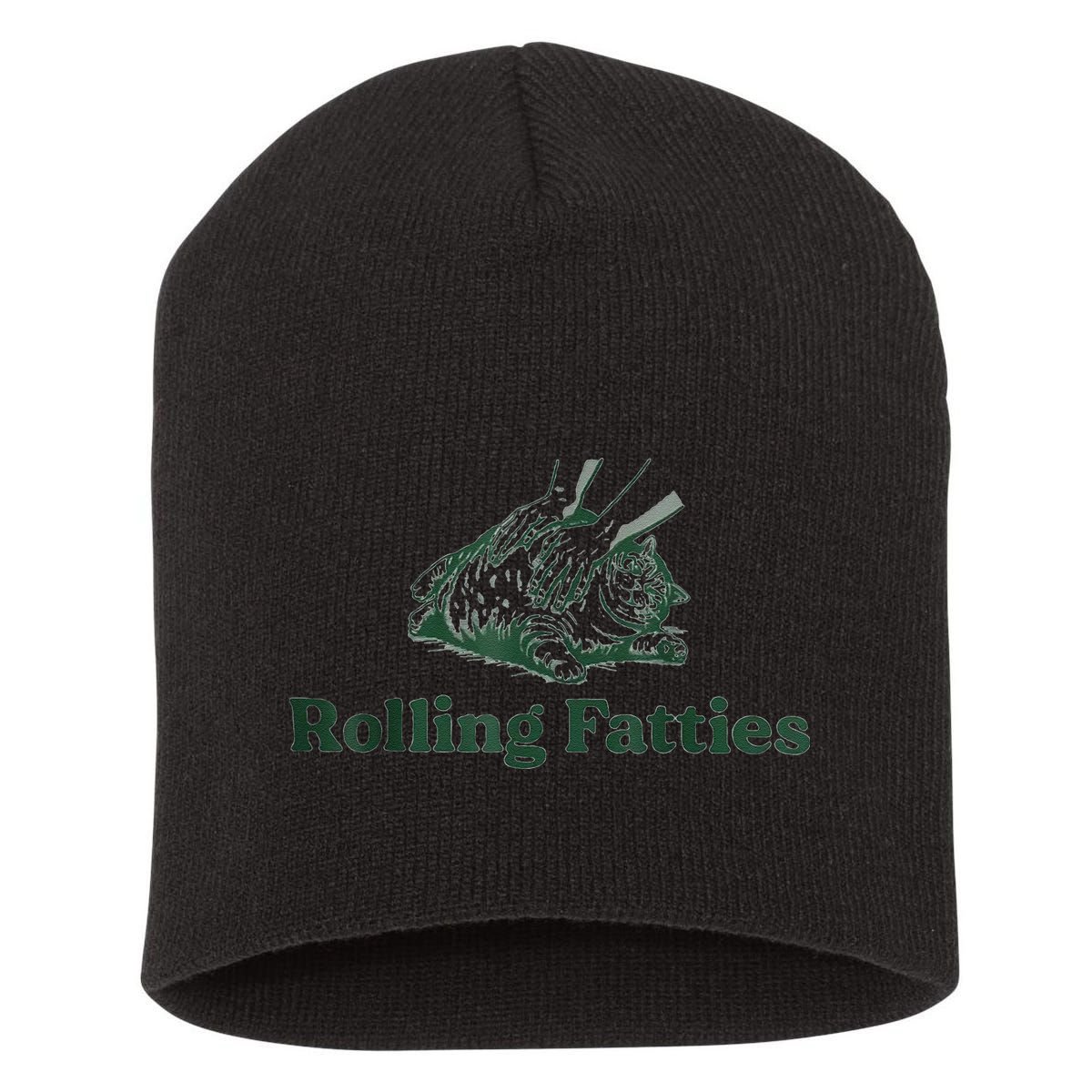 Rolling Fatties Cat Funny Cute Short Acrylic Beanie