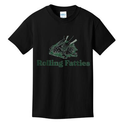 Rolling Fatties Cat Funny Cute Kids T-Shirt