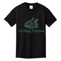 Rolling Fatties Cat Funny Cute Kids T-Shirt