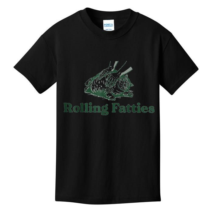 Rolling Fatties Cat Funny Cute Kids T-Shirt