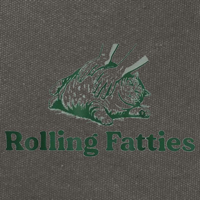 Rolling Fatties Cat Funny Cute Cotton Canvas Backpack