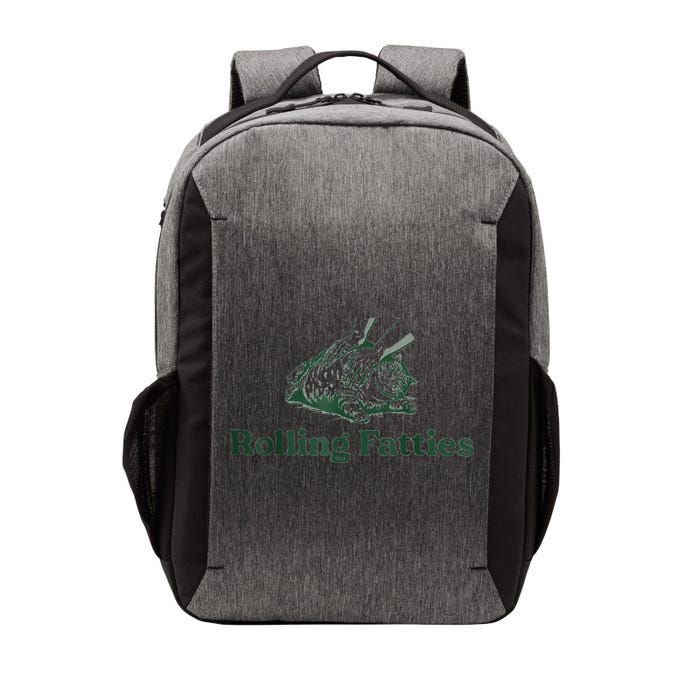 Rolling Fatties Cat Funny Cute Vector Backpack
