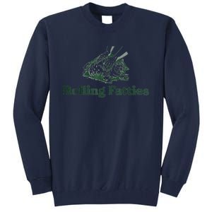 Rolling Fatties Cat Funny Cute Tall Sweatshirt