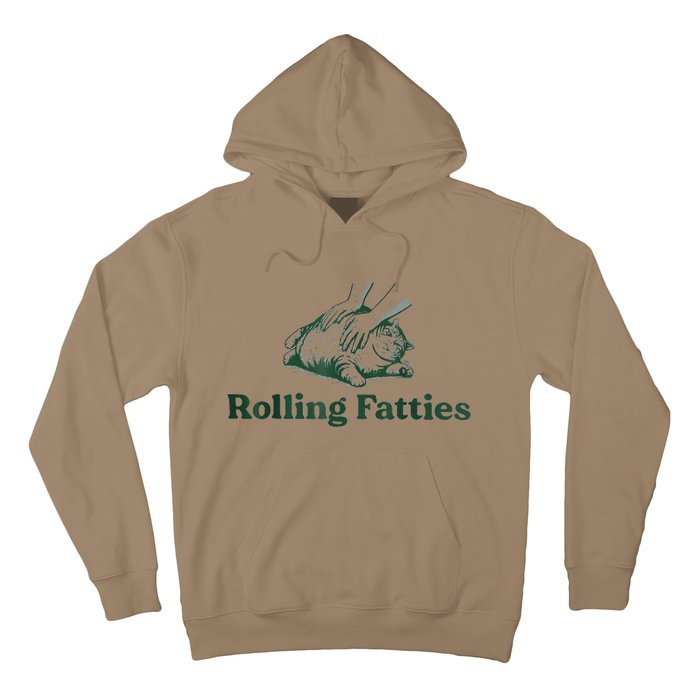 Rolling Fatties Cat Funny Cute Hoodie