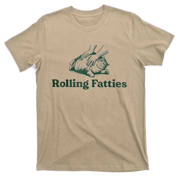 Rolling Fatties Cat Funny Cute T-Shirt