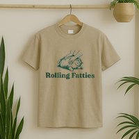 Rolling Fatties Cat Funny Cute T-Shirt