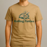 Rolling Fatties Cat Funny Cute T-Shirt