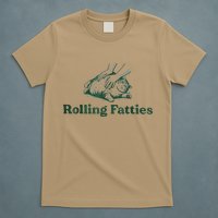 Rolling Fatties Cat Funny Cute T-Shirt