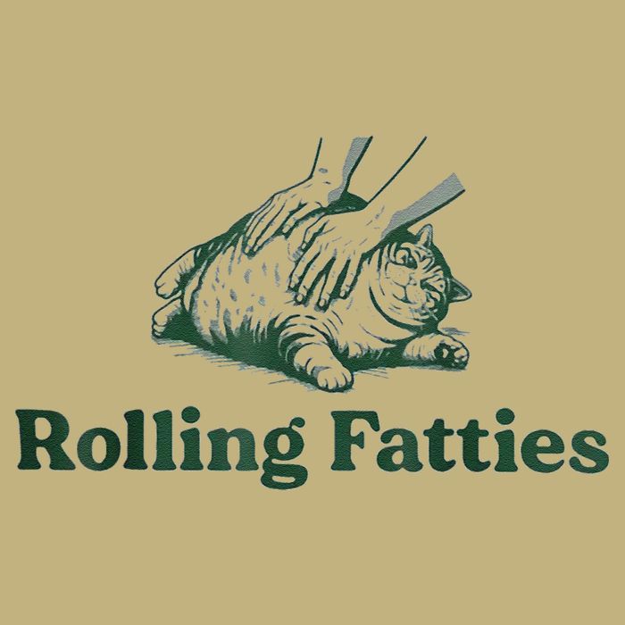 Rolling Fatties Cat Funny Cute T-Shirt