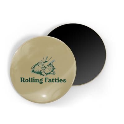 Rolling Fatties Cat Funny Cute Magnet