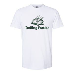 Rolling Fatties Cat Funny Cute Softstyle CVC T-Shirt