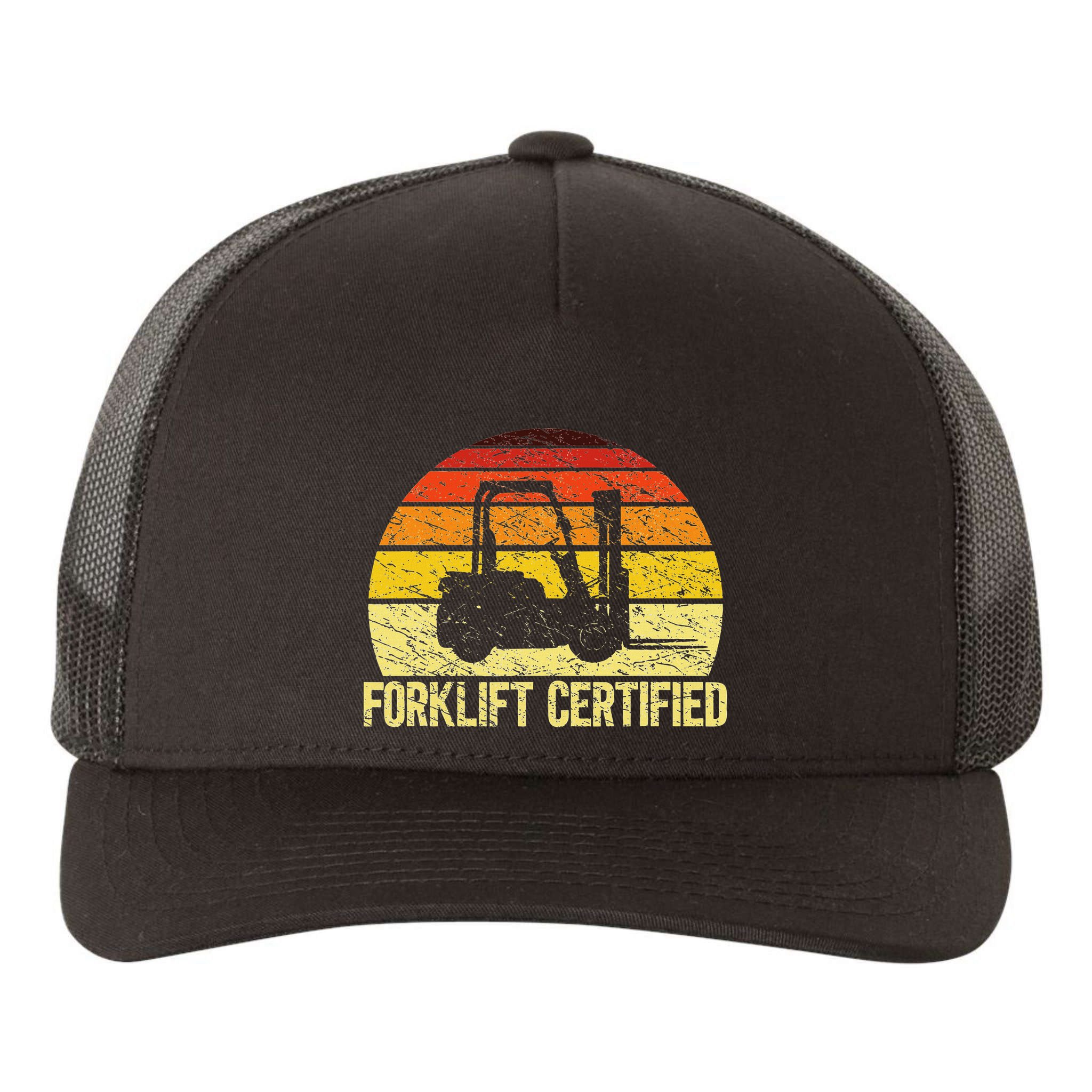 Retro Forklift Certified Forklift Operator Lift Truck Driver Yupoong Adult 5-Panel Trucker Hat