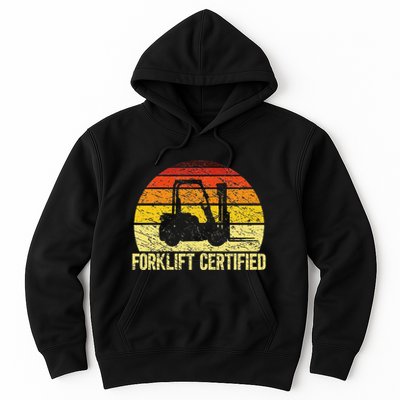 Retro Forklift Certified Forklift Operator Lift Truck Driver Hoodie