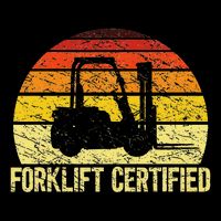 Retro Forklift Certified Forklift Operator Lift Truck Driver City Backpack