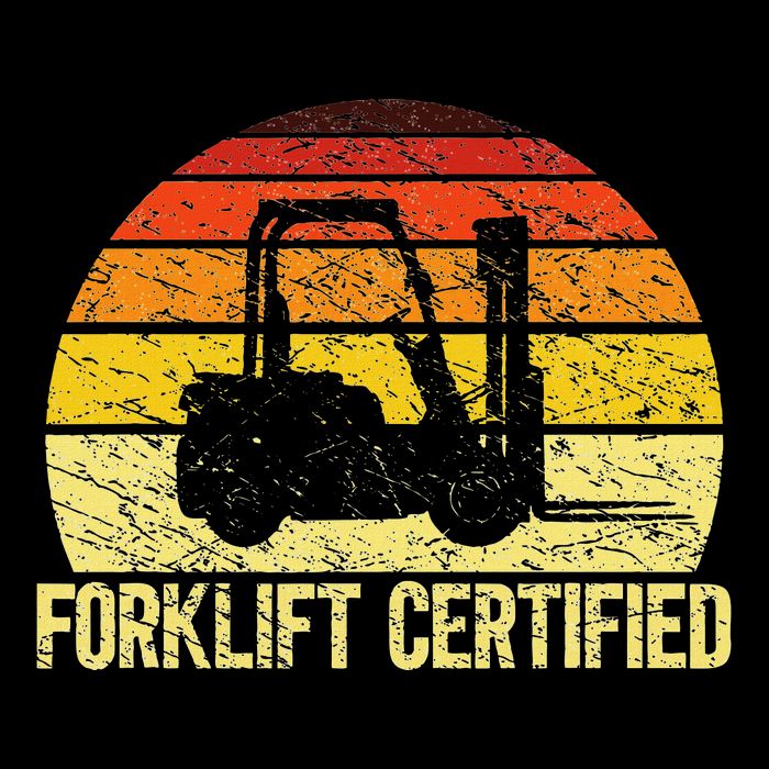 Retro Forklift Certified Forklift Operator Lift Truck Driver City Backpack