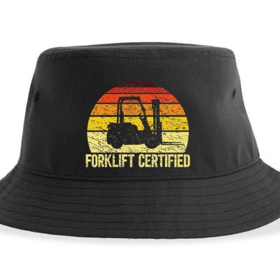 Retro Forklift Certified Forklift Operator Lift Truck Driver Sustainable Bucket Hat