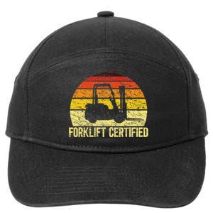 Retro Forklift Certified Forklift Operator Lift Truck Driver 7-Panel Snapback Hat