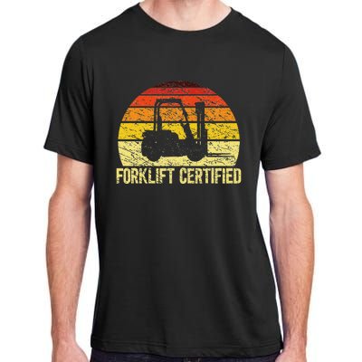 Retro Forklift Certified Forklift Operator Lift Truck Driver Adult ChromaSoft Performance T-Shirt