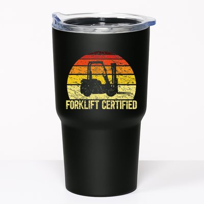 Retro Forklift Certified Forklift Operator Lift Truck Driver Tumbler