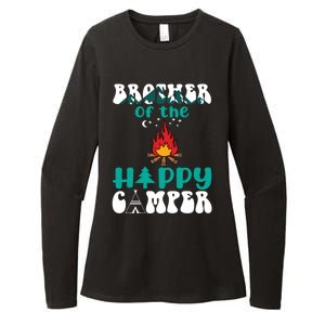 Retro Family Camping Trip Brother Of Happy Camper Birthday Great Gift Womens CVC Long Sleeve Shirt