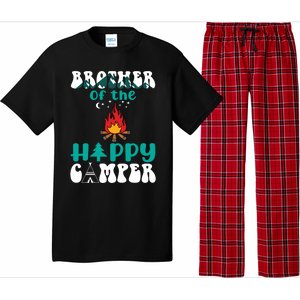 Retro Family Camping Trip Brother Of Happy Camper Birthday Great Gift Pajama Set