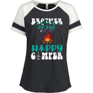 Retro Family Camping Trip Brother Of Happy Camper Birthday Great Gift Enza Ladies Jersey Colorblock Tee