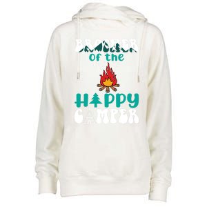 Retro Family Camping Trip Brother Of Happy Camper Birthday Great Gift Womens Funnel Neck Pullover Hood