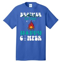 Retro Family Camping Trip Brother Of Happy Camper Birthday Great Gift Tall T-Shirt