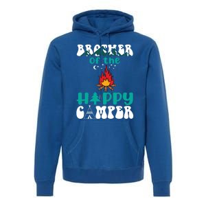 Retro Family Camping Trip Brother Of Happy Camper Birthday Great Gift Premium Hoodie