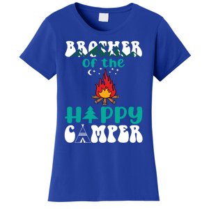 Retro Family Camping Trip Brother Of Happy Camper Birthday Great Gift Women's T-Shirt