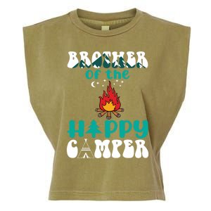 Retro Family Camping Trip Brother Of Happy Camper Birthday Great Gift Garment-Dyed Women's Muscle Tee