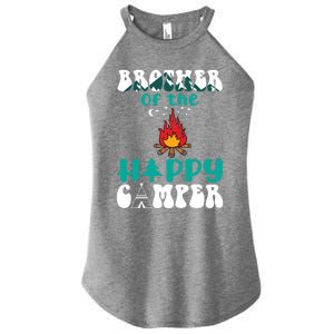 Retro Family Camping Trip Brother Of Happy Camper Birthday Great Gift Women's Perfect Tri Rocker Tank