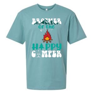 Retro Family Camping Trip Brother Of Happy Camper Birthday Great Gift Sueded Cloud Jersey T-Shirt