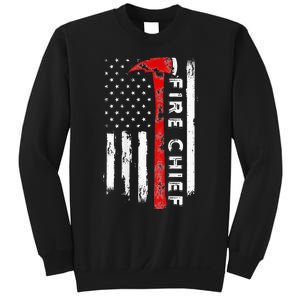 Retired Fire Chief American flag Retirement gifts Fire Chief Sweatshirt