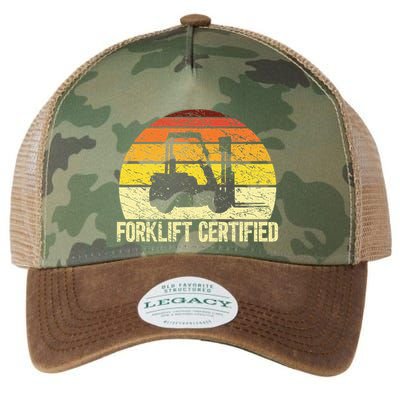 Retro Forklift Certified Forklift Operator Lift Truck Driver Legacy Tie Dye Trucker Hat