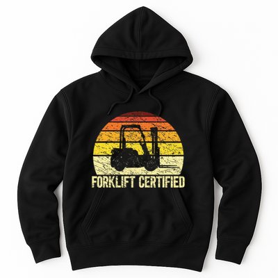 Retro Forklift Certified Forklift Operator Lift Truck Driver Hoodie