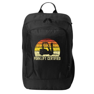 Retro Forklift Certified Forklift Operator Lift Truck Driver City Backpack