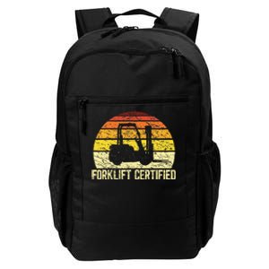 Retro Forklift Certified Forklift Operator Lift Truck Driver Daily Commute Backpack