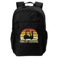 Retro Forklift Certified Forklift Operator Lift Truck Driver Daily Commute Backpack