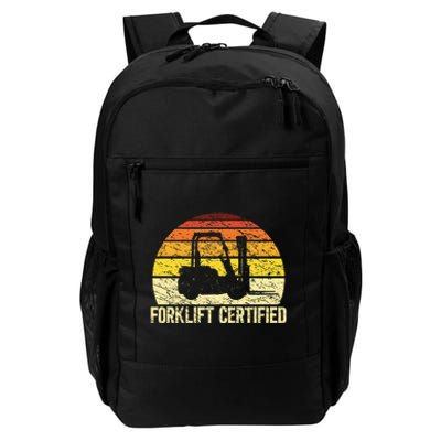 Retro Forklift Certified Forklift Operator Lift Truck Driver Daily Commute Backpack