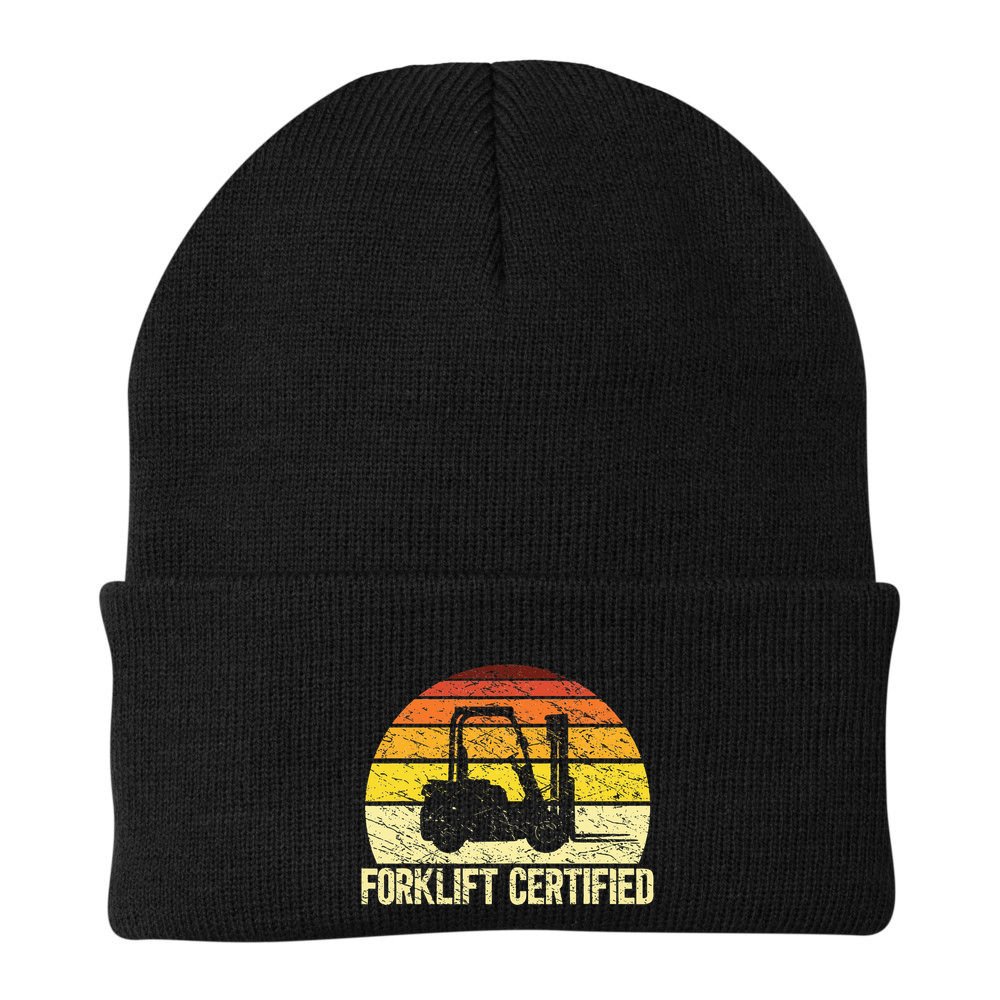 Retro Forklift Certified Forklift Operator Lift Truck Driver Beanie