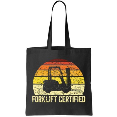 Retro Forklift Certified Forklift Operator Lift Truck Driver Tote Bag