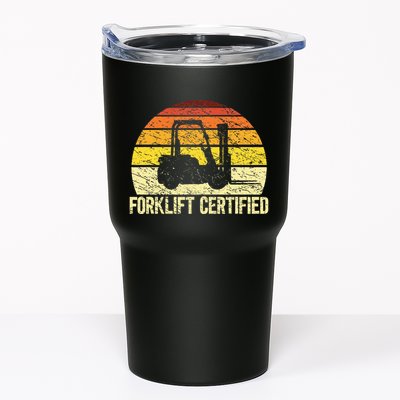 Retro Forklift Certified Forklift Operator Lift Truck Driver Tumbler