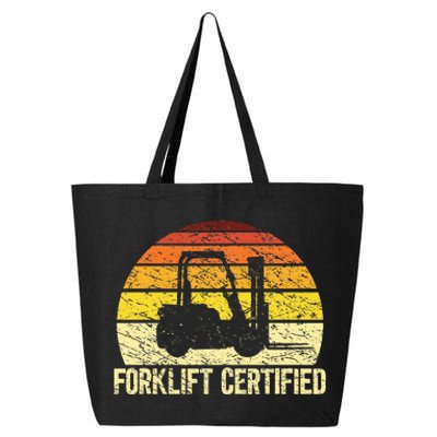 Retro Forklift Certified Forklift Operator Lift Truck Driver 25L Jumbo Tote