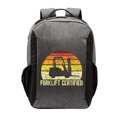 Retro Forklift Certified Forklift Operator Lift Truck Driver Vector Backpack